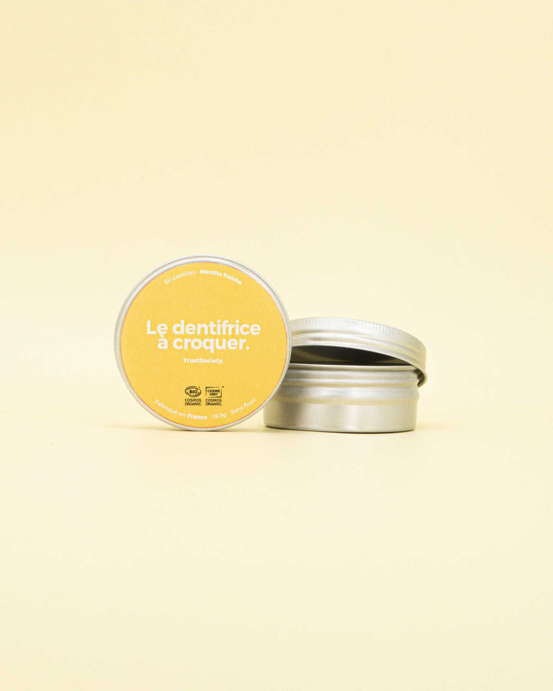 Dentifrice à croquer - Bio_Menthe fraiche_Sans fluor_TrustSociety