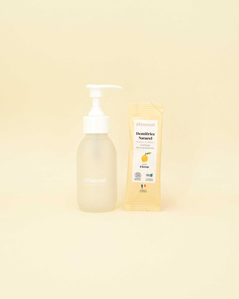 Dentifrice liquide rechargeable - Citron - Flacon + 1 recharge_Pimpant_The Trust Society