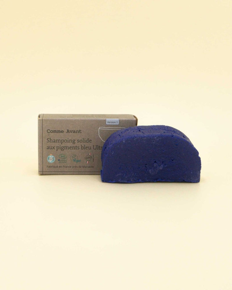 Shampoing solide - Cheveux colorés - Pigments bleu Ultramarine_Comme Avant_The Trust Society