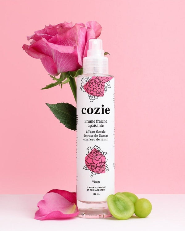 Brume fraîche apaisante - Visage - Eau florale de rose et eau de raisin_CoZie_The Trust Society