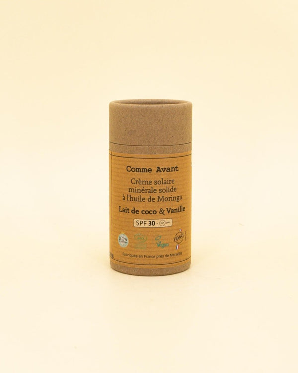 Crème solaire minérale - SPF 30 - Parfum Coco & Vanille_Comme Avant_The Trust Society