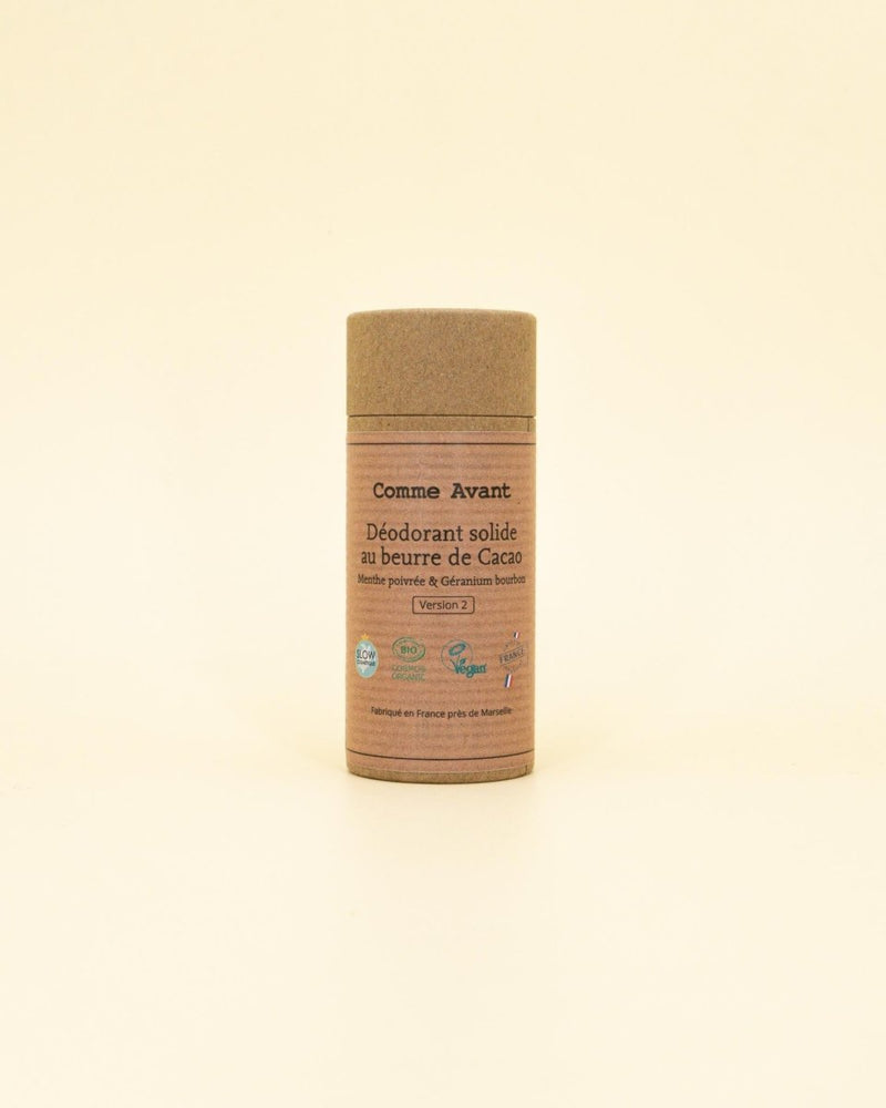 Déodorant solide Bio - Menthe poivrée & Géranium bourbon_Comme Avant_The Trust Society